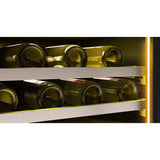 Zephyr - Presrv wine cooler, 24'' compact, Stainless Steel and glass, reversible, 1 zone