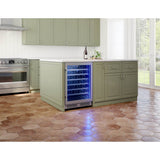 Zephyr - Presrv wine cooler, 24'' compact, Stainless Steel and glass, reversible, 1 zone